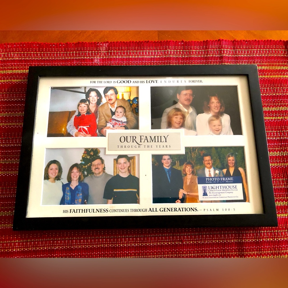 Black Photo Frame - Family Through The Years